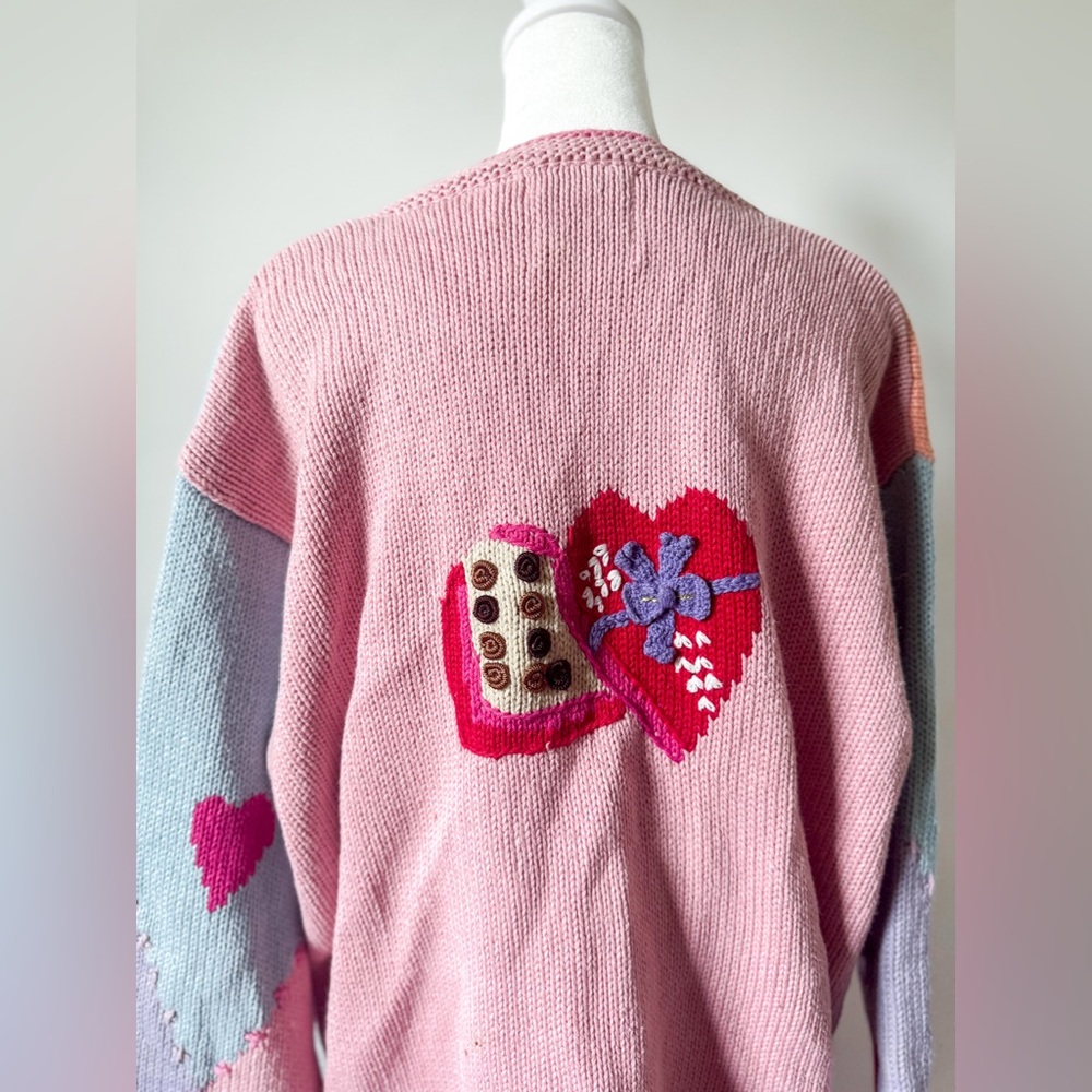 SOLD Vintage Storybook Knits Mom Themed Cardigan - Picture 7 of 8